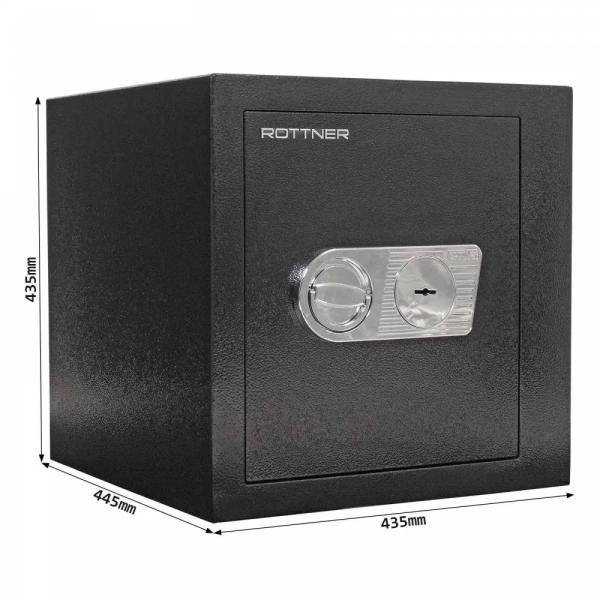 Rottner Kurzwaffentresor EN 1 Tank Doppelbartschloss schwarz S00348